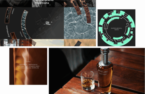 Images of Ryelaw whisky branding
