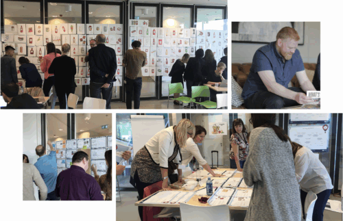 Collage of photographs from a workshop event